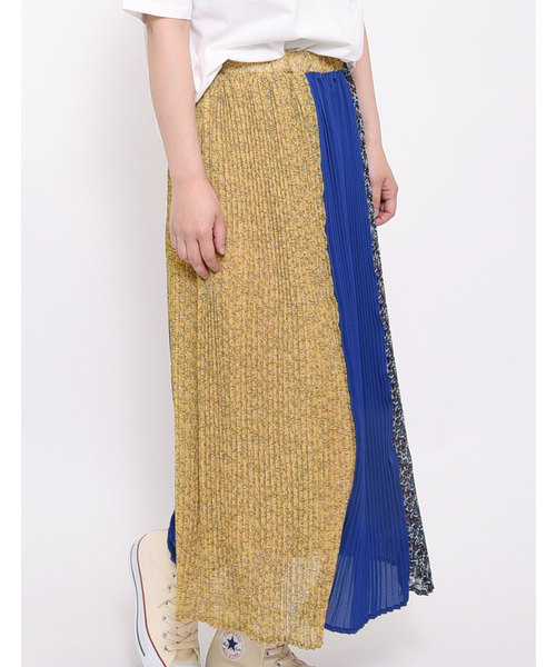 POU DOU DOU(プードゥドゥ)の「パッチワークアコーディオンプリーツスカート(スカート・レディース・ブラック/イエロー/ネイビー・3)」の21枚目の写真