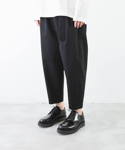 KAZUYUKI KUMAGAI ATTACHMENT（カズユキクマガイアタッチメント）の「60/2フランネラーナ高密度ギャバ ベルト付ワイドテーパードPT（その他パンツ・メンズ・ブラック/ベージュ/グリーン系その他・1/2/3）」の19枚目の写真