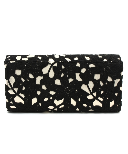 ROSE BUD（ローズバッド）の「(LL ACCESSORIES) B455J FLOWER MOTIEF CLUTCH BAG[結婚式＆パーティー]（クラッチバッグ・レディース・ブラック/ブルー・ONE SIZE）」の6枚目の写真