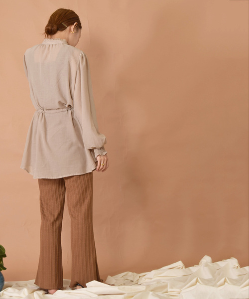 w closet（ダブルクローゼット）の「ポリボイルレースブラウス（シャツ/ブラウス・レディース・オフホワイト/ベージュ/テラコッタ・FREE）」の10枚目の写真