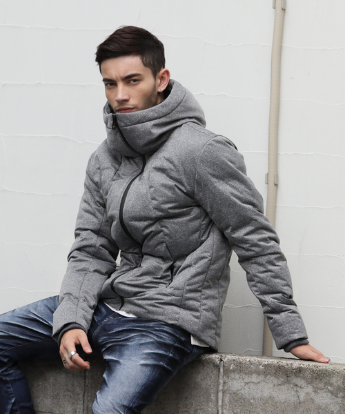 JACKROSE(ジャックローズ)の「JE・シームレス フードダウンジャケット(ダウンジャケット/コート・メンズ・ブラック/グレー/ベージュ・M/L/XL)」の3枚目の写真