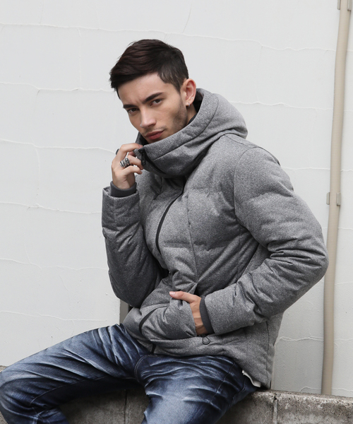 JACKROSE(ジャックローズ)の「JE・シームレス フードダウンジャケット(ダウンジャケット/コート・メンズ・ブラック/グレー/ベージュ・M/L/XL)」の19枚目の写真