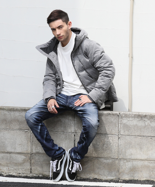 JACKROSE(ジャックローズ)の「JE・シームレス フードダウンジャケット(ダウンジャケット/コート・メンズ・ブラック/グレー/ベージュ・M/L/XL)」の20枚目の写真