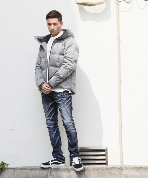 JACKROSE(ジャックローズ)の「JE・シームレス フードダウンジャケット(ダウンジャケット/コート・メンズ・ブラック/グレー/ベージュ・M/L/XL)」の5枚目の写真