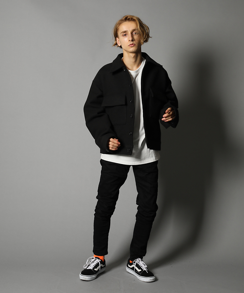 GALLIS ADDICTION（ガリスアディクション）の「GA P/WOOL MILITARY BLOUSON/シャツジャケット（ブルゾン・メンズ・ホワイト/ブラック/ベージュ・M/L）」の6枚目の写真