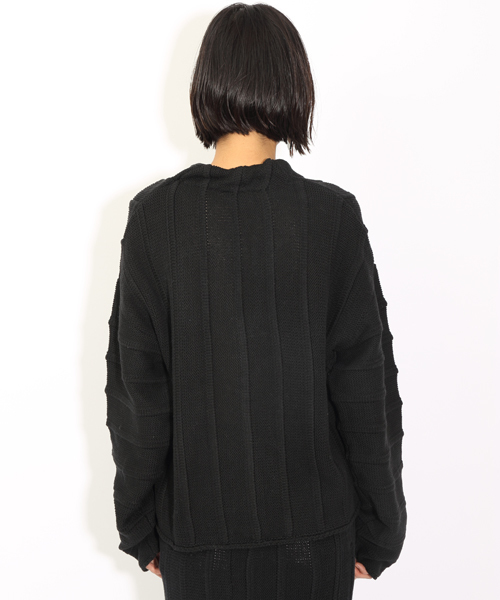 i(アイ)の「立体ラインニットC/D(カーディガン/ボレロ・レディース・ホワイト/ブラック・FREE)」の4枚目の写真