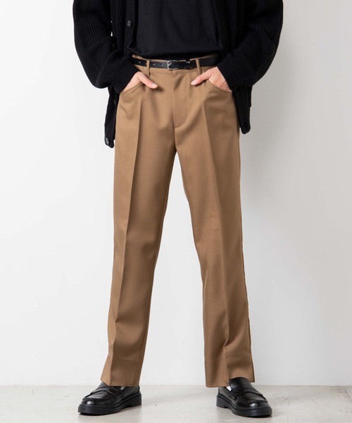 WEGO（ウィゴー）の「WEGO/サイドスリットフレアパンツ（スラックス・メンズ・ブラック/ベージュ/ブラウン・MEDIUM/LARGE）」の3枚目の写真