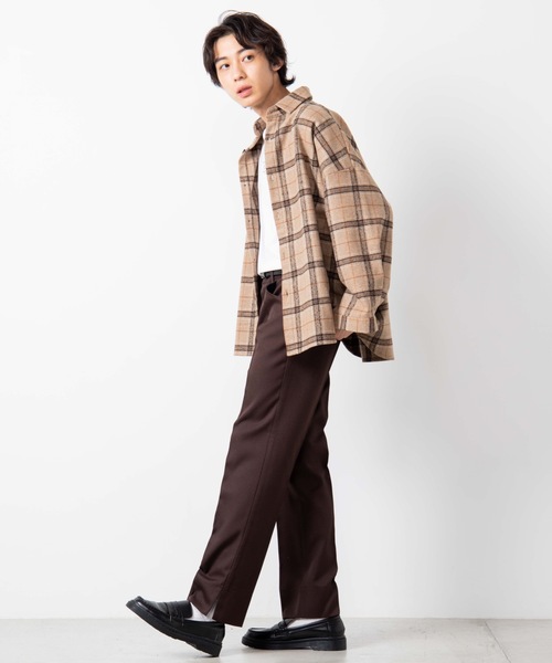 WEGO（ウィゴー）の「WEGO/サイドスリットフレアパンツ（スラックス・メンズ・ブラック/ベージュ/ブラウン・MEDIUM/LARGE）」の21枚目の写真