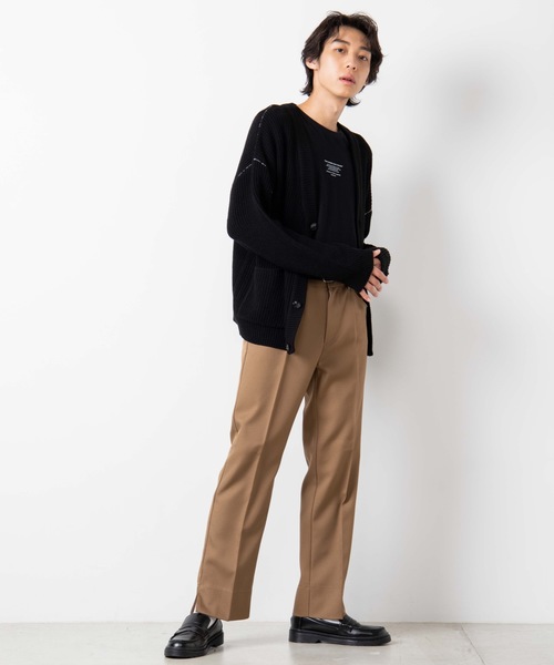 WEGO（ウィゴー）の「WEGO/サイドスリットフレアパンツ（スラックス・メンズ・ブラック/ベージュ/ブラウン・MEDIUM/LARGE）」の7枚目の写真