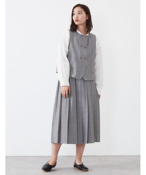 POU DOU DOU（プードゥドゥ）の「E/Rダブルボタンベスト（ベスト・レディース・ブラック/イエロー/スミクロ・3）」の8枚目の写真