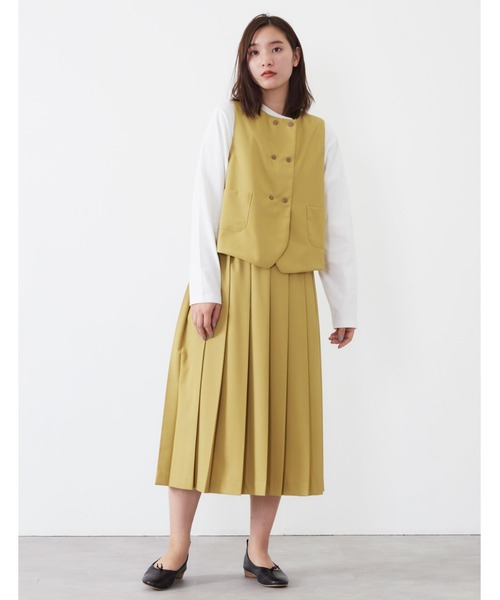 POU DOU DOU（プードゥドゥ）の「E/Rダブルボタンベスト（ベスト・レディース・ブラック/イエロー/スミクロ・3）」の13枚目の写真