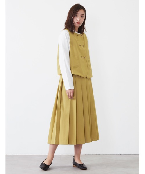 POU DOU DOU（プードゥドゥ）の「E/Rダブルボタンベスト（ベスト・レディース・ブラック/イエロー/スミクロ・3）」の14枚目の写真