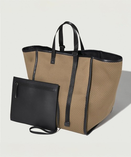 SOLPRESA（ソルプレーサ）の「【SOLPRESA】ボンディングトートバッグ ポーチセット　マザーズバッグ（トートバッグ・レディース・ブラック/グレー/ライトベージュ/ピンク/カーキ/モカ・FREE）」の5枚目の写真