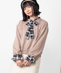 WEGO/チェックボウタイスウェット