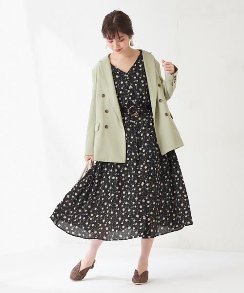 natural couture(ナチュラルクチュール)の「ギャザースリーブ2WAYワンピース(ワンピース・レディース・カーキ/サックスブルー/その他2/ライトベージュ/ブラック/その他1・FREE)」の11枚目の写真