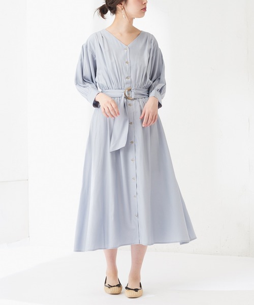 natural couture(ナチュラルクチュール)の「ギャザースリーブ2WAYワンピース(ワンピース・レディース・カーキ/サックスブルー/その他2/ライトベージュ/ブラック/その他1・FREE)」の15枚目の写真