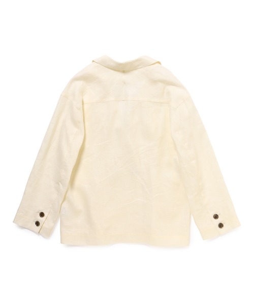 ADAM ET ROPE'（アダムエロペ）の「LINEN　ルーズジャケット（テーラードジャケット・レディース・ホワイト系その他/イエロー系その他・FREE）」の5枚目の写真