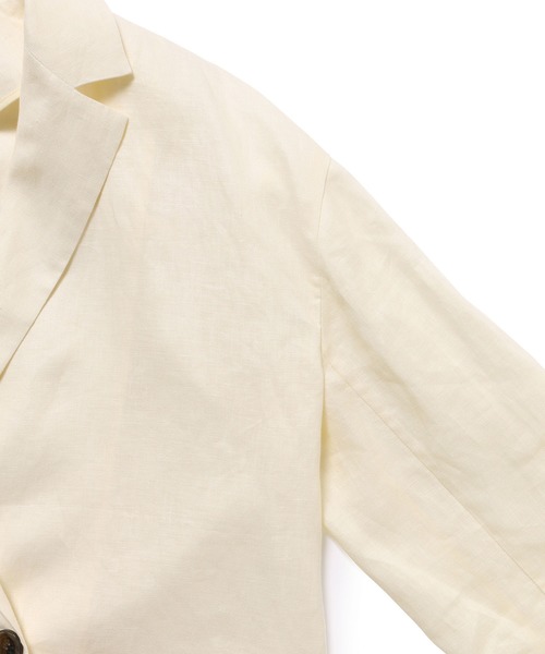 ADAM ET ROPE'（アダムエロペ）の「LINEN　ルーズジャケット（テーラードジャケット・レディース・ホワイト系その他/イエロー系その他・FREE）」の13枚目の写真