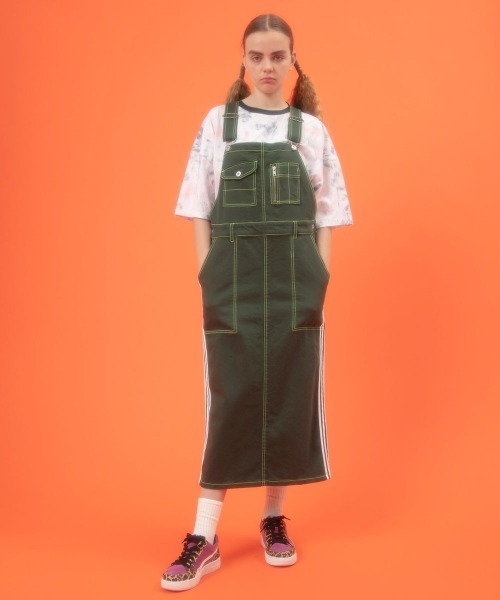 Candy Stripper（キャンディストリッパー）の「LINED ジャンパースカート（ジャンパースカート・レディース・オフホワイト/ブラック/グリーン・2）」の12枚目の写真