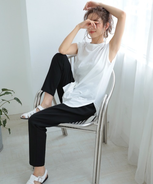 DONOBAN（ドノバン）の「トラウザーパンツ（その他パンツ・レディース・ホワイト/ブラック/チャコールグレー・SHORT/LONG）」の7枚目の写真