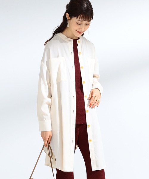 Ray ビッグ シルエット セール ワンピース ワンピース Beams ビッグ Ray ワンピース バンドカラー Beams レイビームス のファッション