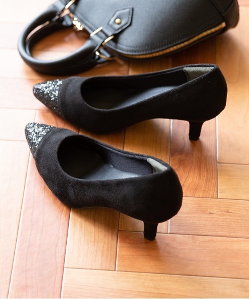 menue（メヌエ）の「【ふわっと軽い エアスイート】走れるパンプス 6cmヒールver.（パンプス・レディース・チャコールアッシュ/ライトブラウン/ブラック系その他4/ベージュ系その他2/ゴールド/ベージュ系その他/パイソン/ブラック系その他3/ブラック/ブルー系その他/グレイッシュベージュ/ブラック系その他2/ブラック系その他/ボルドー/その他/アイボリー/ブラック系その他5/ブラック系その他6/ベージュ系その他3/ライトグレー・24.5cm/26.5cm/26cm/24cm/23.5cm/25.5cm/21.5cm/22.5cm/22cm/23cm/25cm/22.0cm/23.0cm/25.0cm/26.0cm/24.0cm/21.0cm）」の4枚目の写真