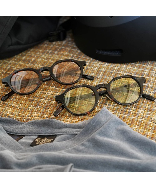 GLASSES WITH COLOR LENS/UVカットレンズ ファッショングラス