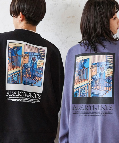 MONO-MART（モノマート）の「Akane Malbeni/丸紅茜 STRANGER APARTMENTS コラボ イラストプリント ビックシルエットプルオーバースウェット（スウェット・メンズ・ホワイト/ブラック/パープル/オレンジ/ホワイト系その他/ブラック系その他/パープル系その他/オレンジ系その他・M/L）」の19枚目の写真