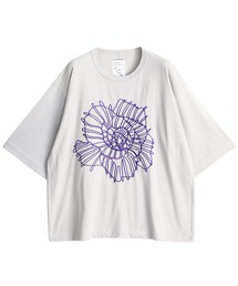 ABSTRACT FLOWERemb. S/S BIG T