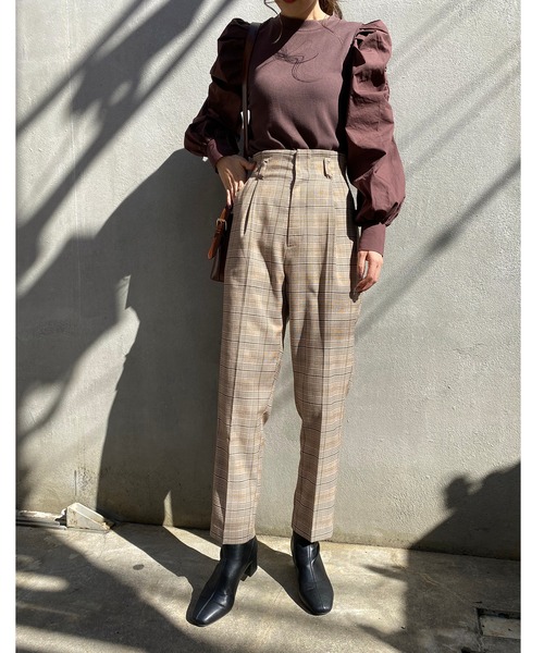 one after another NICE CLAUP（ワンアフターアナザーナイスクラップ）の「【ZOZO限定】カラーテーパードパンツ（スラックス・レディース・ブラウン/アイボリー/ブラウン系その他/ベージュ系その他/オレンジ系その他・FREE）」の19枚目の写真