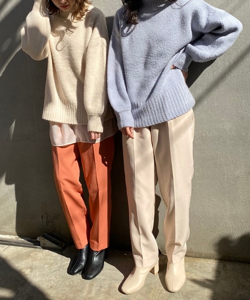 one after another NICE CLAUP（ワンアフターアナザーナイスクラップ）の「【ZOZO限定】カラーテーパードパンツ（スラックス・レディース・ブラウン/アイボリー/ブラウン系その他/ベージュ系その他/オレンジ系その他・FREE）」の9枚目の写真