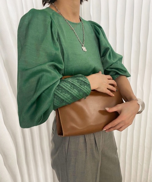 Ameri（アメリ）の「UNDRESSED LACE CUFFS BLOUSE（シャツ