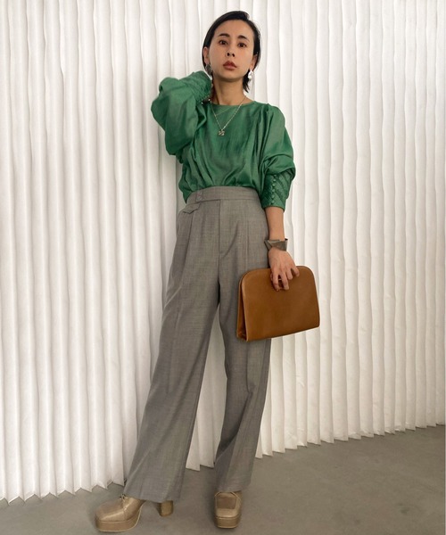Ameri（アメリ）の「UNDRESSED LACE CUFFS BLOUSE（シャツ
