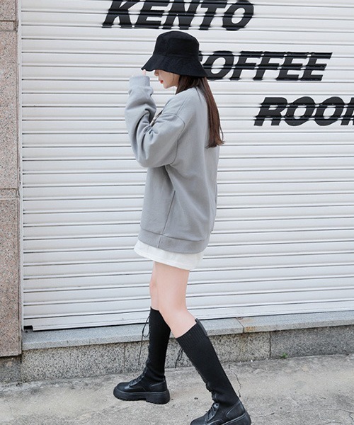 HOTPING（ホッピン）の「NORDICレタリングルーズスウェット（スウェット・レディース・ライトグレー/ネイビー/グレー/ブラック・FREE）」の21枚目の写真