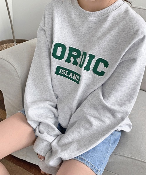 HOTPING（ホッピン）の「NORDICレタリングルーズスウェット（スウェット・レディース・ライトグレー/ネイビー/グレー/ブラック・FREE）」の7枚目の写真