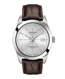 TISSOT（ティソ）の「[ティソ] TISSOT ジェントルマン オートマティック パワーマティック80 シリシウム シルバー文字盤 レザー（アナログ腕時計）」