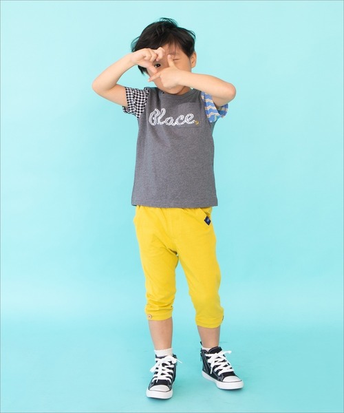 RAGMART(ラグマート)の「7分丈パンツ カットソー ボーダー(その他パンツ・キッズ・グレー/ベージュ/イエロー/ブラック×ホワイト・110cm/120cm/130cm/100cm)」の13枚目の写真