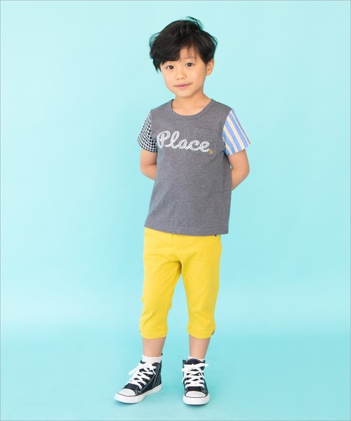 RAGMART(ラグマート)の「7分丈パンツ カットソー ボーダー(その他パンツ・キッズ・グレー/ベージュ/イエロー/ブラック×ホワイト・110cm/120cm/130cm/100cm)」の12枚目の写真