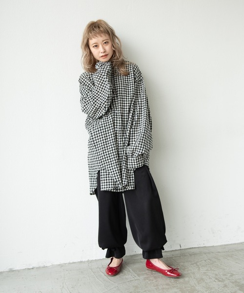 MERLOT（メルロー）の「裾リボンピエロパンツ（その他パンツ・レディース・ライトグリーン/ブラック/ベージュ・FREE）」の15枚目の写真