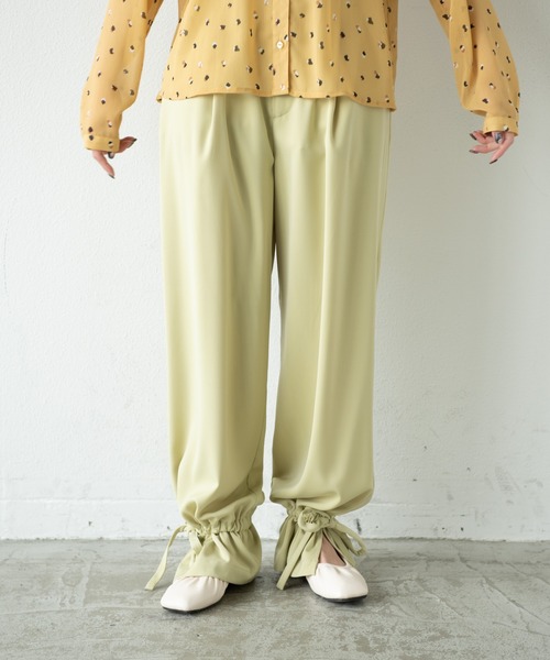 MERLOT（メルロー）の「裾リボンピエロパンツ（その他パンツ・レディース・ライトグリーン/ブラック/ベージュ・FREE）」の20枚目の写真