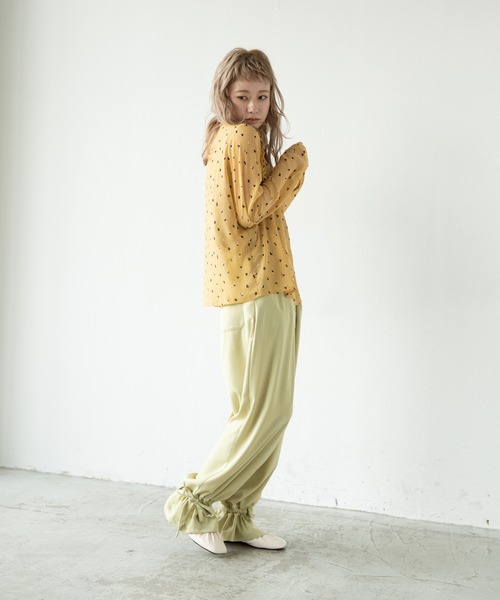 MERLOT（メルロー）の「裾リボンピエロパンツ（その他パンツ・レディース・ライトグリーン/ブラック/ベージュ・FREE）」の18枚目の写真