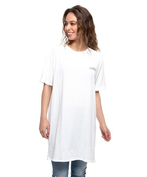 BILLABONG(ビラボン)の「BILLABON(ビラボン)レディースワンピース【2021年春夏モデル】Tシャツワンピ半袖バックプリント(ワンピース・レディース・オフホワイト/ブラウン/ブラック・LARGE/MEDIUM)」の1枚目の写真
