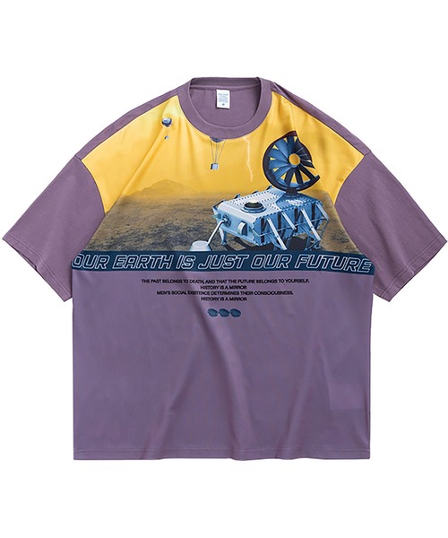 me+em select（ミームセレクト）の「FUTUREプリントTシャツ【メンズ】（Tシャツ/カットソー・メンズ・ブルー/パープル・FREE）」の2枚目の写真