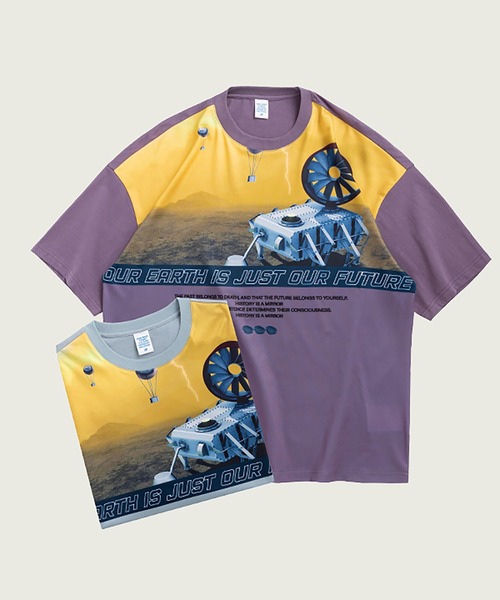 me+em select（ミームセレクト）の「FUTUREプリントTシャツ【メンズ】（Tシャツ/カットソー・メンズ・ブルー/パープル・FREE）」の5枚目の写真