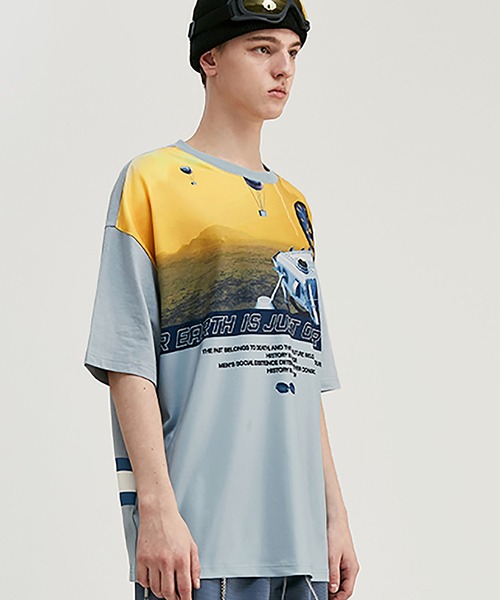 me+em select（ミームセレクト）の「FUTUREプリントTシャツ【メンズ】（Tシャツ/カットソー・メンズ・ブルー/パープル・FREE）」の3枚目の写真