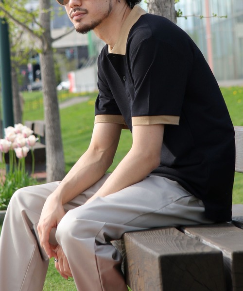 ZIP FIVE（ジップファイブ）の「【ZIP FIVE】UVカット 汗ジミ防止 高密度 鹿の子 レギュラー ポロシャツ【SMALL～XX-LARGEまでサイズ展開アリ】（ポロシャツ・メンズ・ブルー/ホワイト系/ホワイト系1/グレー系/ネイビー系2/ネイビー系3/ネイビー系1/ネイビー系/ホワイト/チャコール/ブラック/ブラック系2/ブラック系1/ブラック系/ネイビー/ブラック系3/グリーン/ワイン・XX-LARGE/SMALL/X-LARGE/MEDIUM/LARGE）」の5枚目の写真