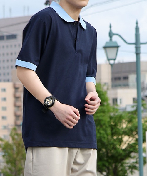 ZIP FIVE（ジップファイブ）の「【ZIP FIVE】UVカット 汗ジミ防止 高密度 鹿の子 レギュラー ポロシャツ【SMALL～XX-LARGEまでサイズ展開アリ】（ポロシャツ・メンズ・ブルー/ホワイト系/ホワイト系1/グレー系/ネイビー系2/ネイビー系3/ネイビー系1/ネイビー系/ホワイト/チャコール/ブラック/ブラック系2/ブラック系1/ブラック系/ネイビー/ブラック系3/グリーン/ワイン・XX-LARGE/SMALL/X-LARGE/MEDIUM/LARGE）」の15枚目の写真