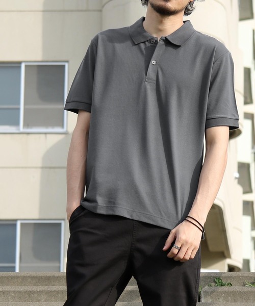 ZIP FIVE（ジップファイブ）の「【ZIP FIVE】UVカット 汗ジミ防止 高密度 鹿の子 レギュラー ポロシャツ【SMALL～XX-LARGEまでサイズ展開アリ】（ポロシャツ・メンズ・ブルー/ホワイト系/ホワイト系1/グレー系/ネイビー系2/ネイビー系3/ネイビー系1/ネイビー系/ホワイト/チャコール/ブラック/ブラック系2/ブラック系1/ブラック系/ネイビー/ブラック系3/グリーン/ワイン・XX-LARGE/SMALL/X-LARGE/MEDIUM/LARGE）」の9枚目の写真