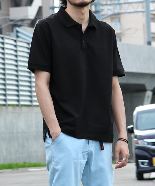 ZIP FIVE（ジップファイブ）の「【ZIP FIVE】UVカット 汗ジミ防止 高密度 鹿の子 レギュラー ポロシャツ【SMALL～XX-LARGEまでサイズ展開アリ】（ポロシャツ・メンズ・ブルー/ホワイト系/ホワイト系1/グレー系/ネイビー系2/ネイビー系3/ネイビー系1/ネイビー系/ホワイト/チャコール/ブラック/ブラック系2/ブラック系1/ブラック系/ネイビー/ブラック系3/グリーン/ワイン・XX-LARGE/SMALL/X-LARGE/MEDIUM/LARGE）」の4枚目の写真