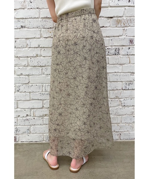 LOUNGEDRESS(ラウンジドレス)の「フラワーナロースカート(スカート・レディース・ブラック/ベージュ・FREE)」の14枚目の写真
